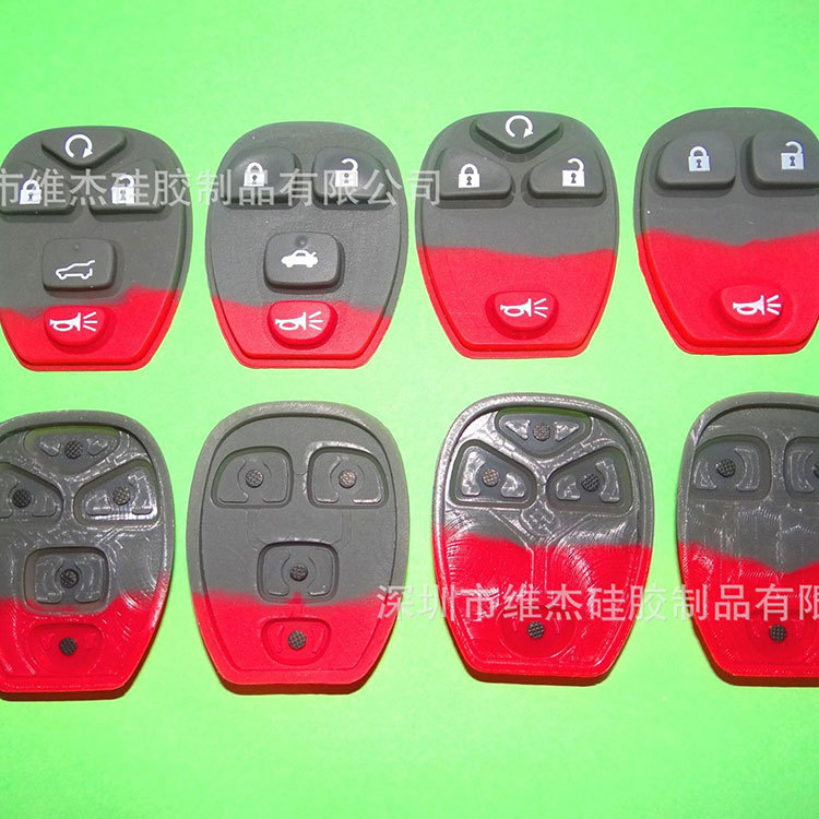 厂家供应黑色硅胶按键制品汽车导电丝印硅橡胶按键批发