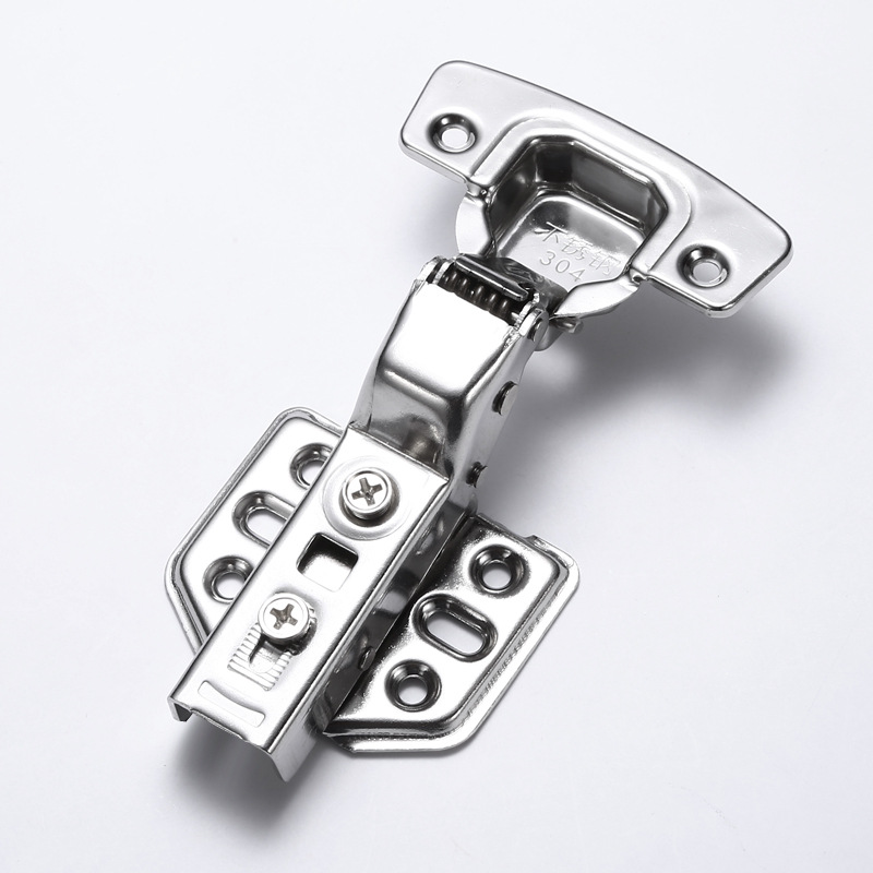 Bisagra hidráulica de acero inoxidable con amortiguación y rebuffeo para un funcionamiento silencioso, bisagra reforzada para puertas de armarios y gabinetes, bisagra desmontable para puertas de muebles.