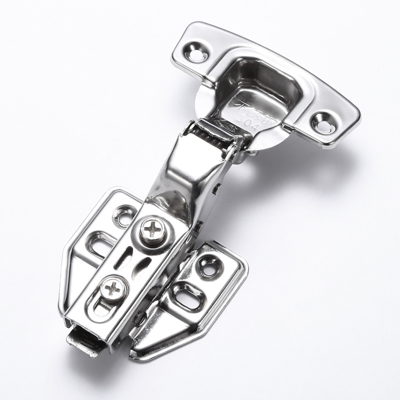 Bisagra hidráulica de acero inoxidable con amortiguación y rebuffeo para un funcionamiento silencioso, bisagra reforzada para puertas de armarios y gabinetes, bisagra desmontable para puertas de muebles.