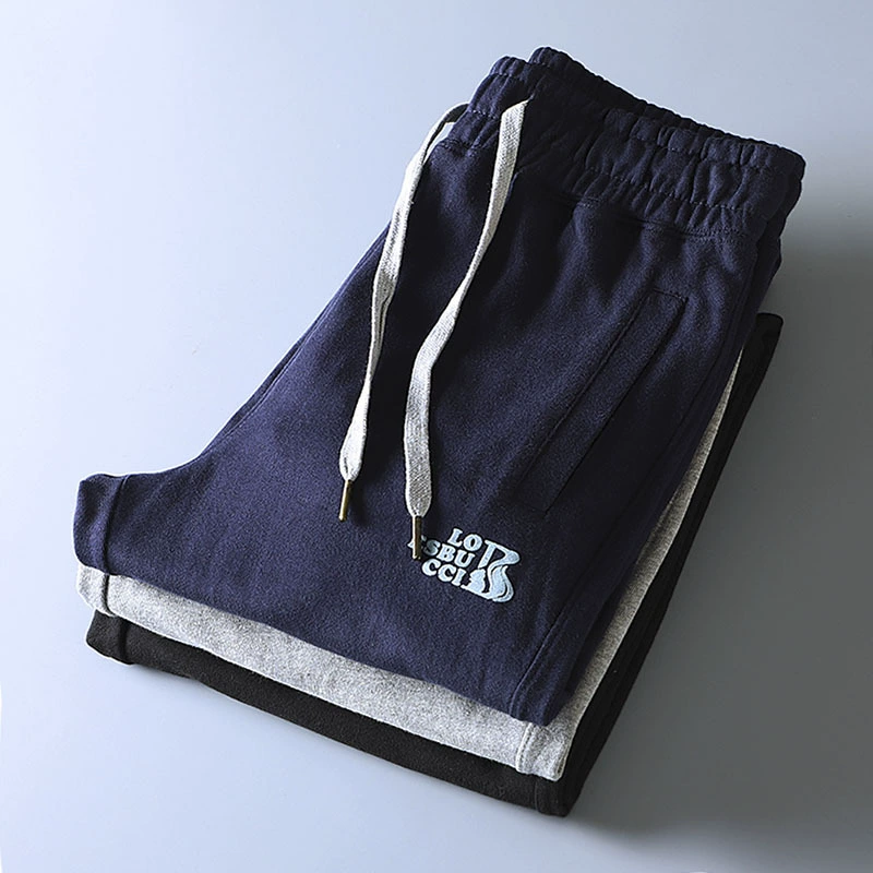 100% хлопок! Высокое качество! Мужские повседневные спортивные брюки с эластичным поясом для весны и осени.