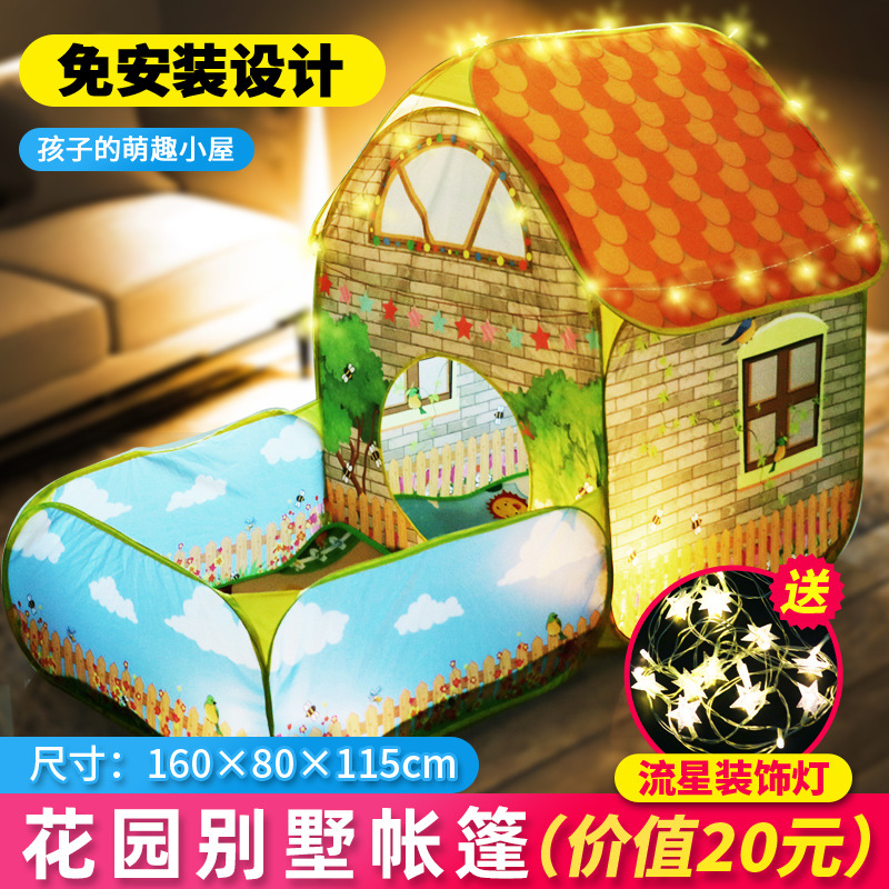 Tienda de campaña para niños transfronterizos Casa de juego interior Casa de juego princesa bebé picnic al aire libre Casa de camping PISCINA DE BOLAS de océano
