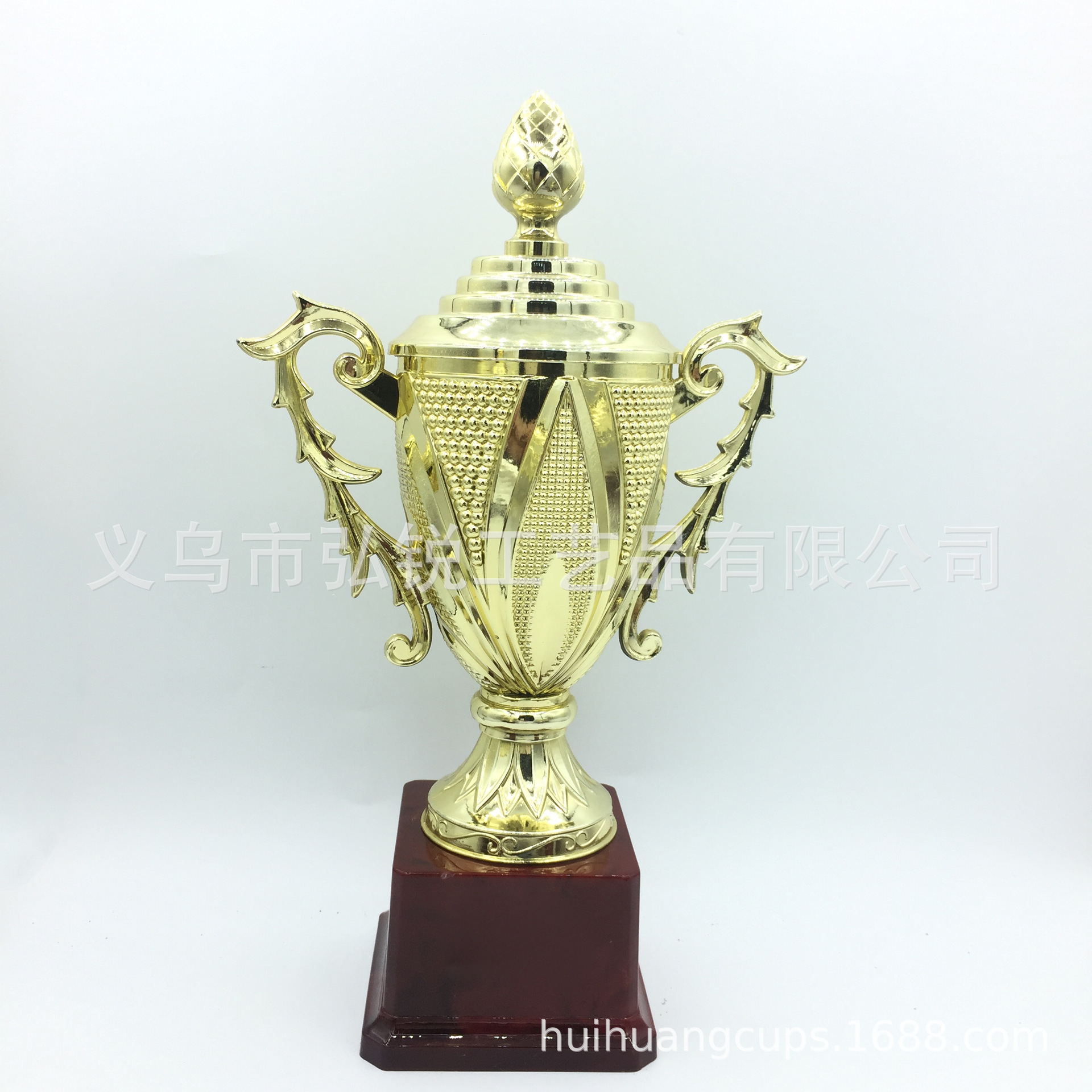 电镀塑料奖杯红黑底比赛运动颁奖奖励奖品通用款式可定 制log