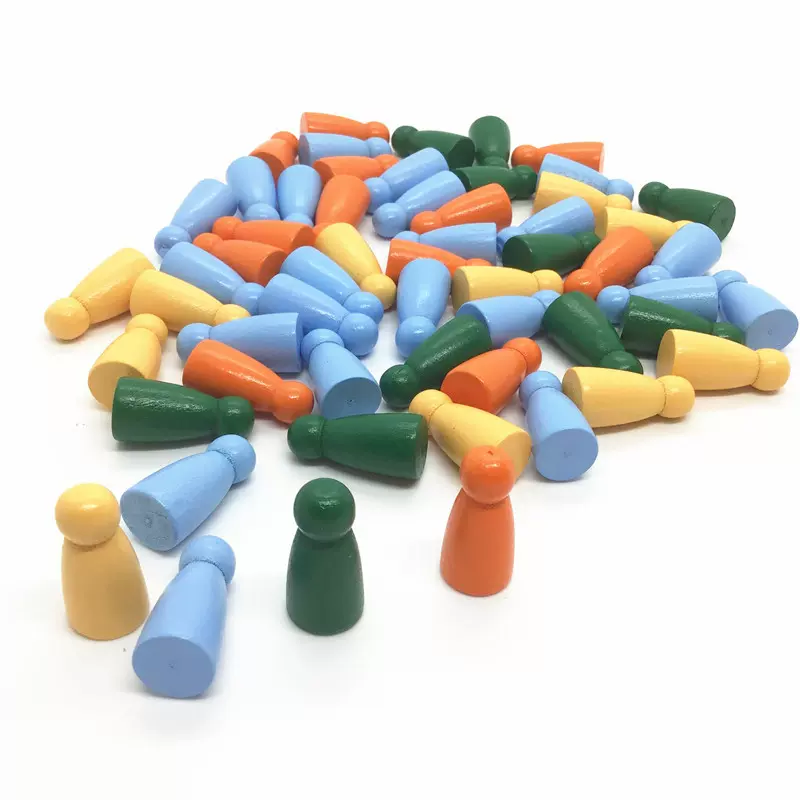 厂家直销木质棋子人形棋子游戏棋子跳棋木制