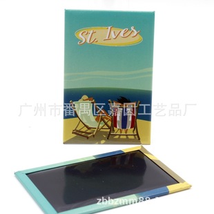 Tinplate Square refrigerator sticker manufacturers coated paper four-color printing coated magnetic refrigerator sticker soft magnet