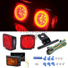 ebay亚马逊防水尾灯 新款转向刹车尾灯 LED卡车尾灯拖车套件QT-04