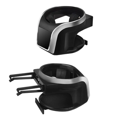 Car Air Outlet Water Cup Holder Ashtray Storage Rack Two-in-One Multifunctional Car Beverage Rack Magnetic Mobile Phone Holder (Car cup holder/beverage holder) - silver-storage-rack
