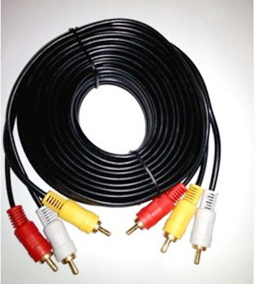 六头莲花音视频AV线 10米三对三莲花线 镀金头AV音频线.3RCA-3RA