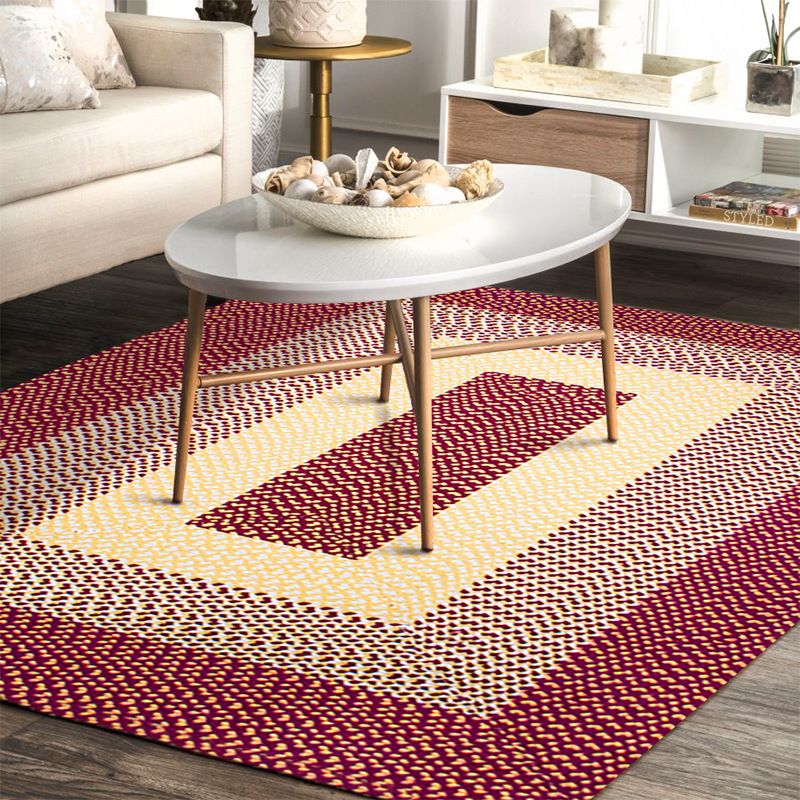 Hand-woven living room coffee table carpet modern fashion bedroom bedside blanket outdoor scrub round square floor mat