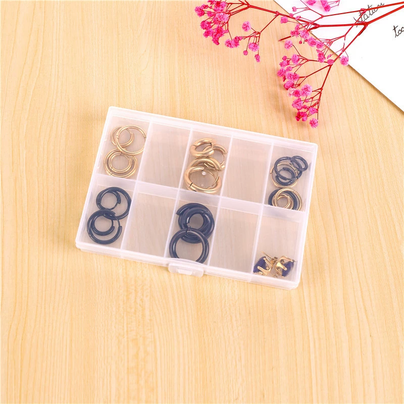 Маленький Размер 10-сетка расширенные прозрачные пластиковые серьги ювелирные изделия мульти-сетка классификация компонентов отделка ящик для хранения макияжа