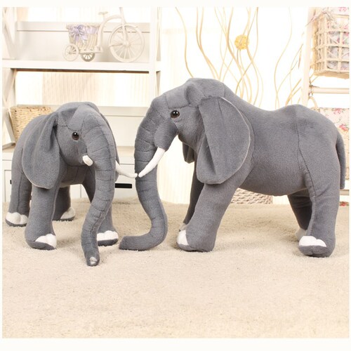 Wholesale simulated elephant plush toys, dolls, photography props, scene layouts can be shipped in one piece