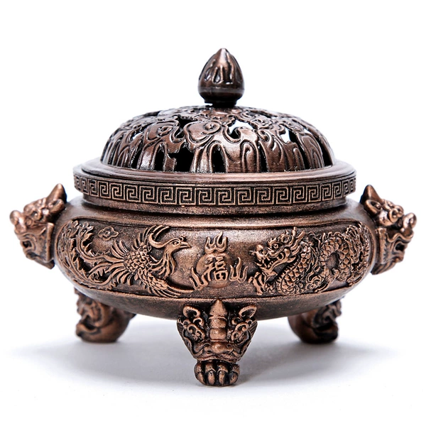 Retro incense furnace contains paddy cotton