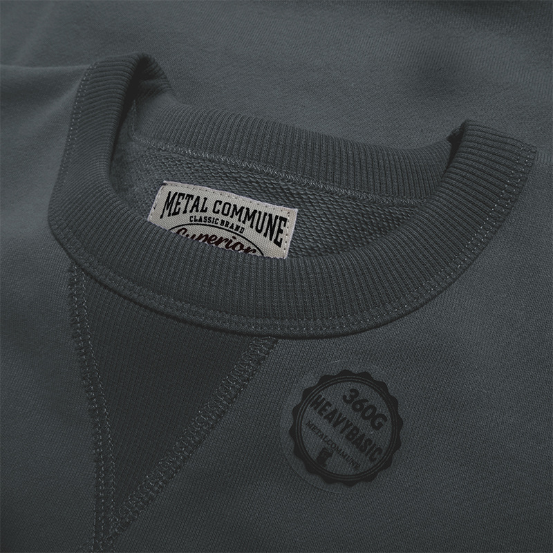 [Selección estricta de buenos productos] algodón pesado estilo americano retro cuello redondo chaqueta deportiva casual para hombres y mujeres parejas suéter