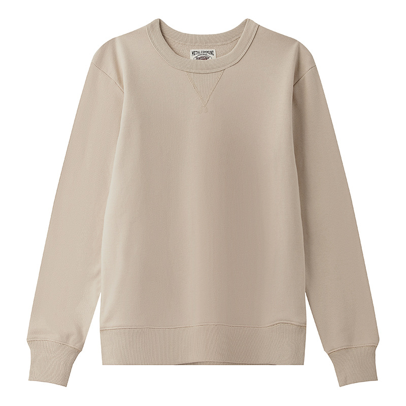 [Selección estricta de buenos productos] algodón pesado estilo americano retro cuello redondo chaqueta deportiva casual para hombres y mujeres parejas suéter