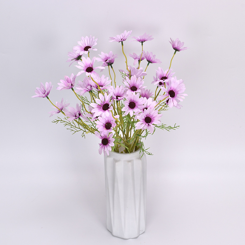 5-cabeza simulación crisantemo holandés Margarita crisantemo persa hogar boda fotografía accesorios decoración flor artificial fábrica al por mayor