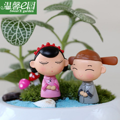 Couple Figurines, Bride and Groom, Wedding Decor, Miniature Landscape Decor, Chinese Style Creative Decor, Craftsmanship