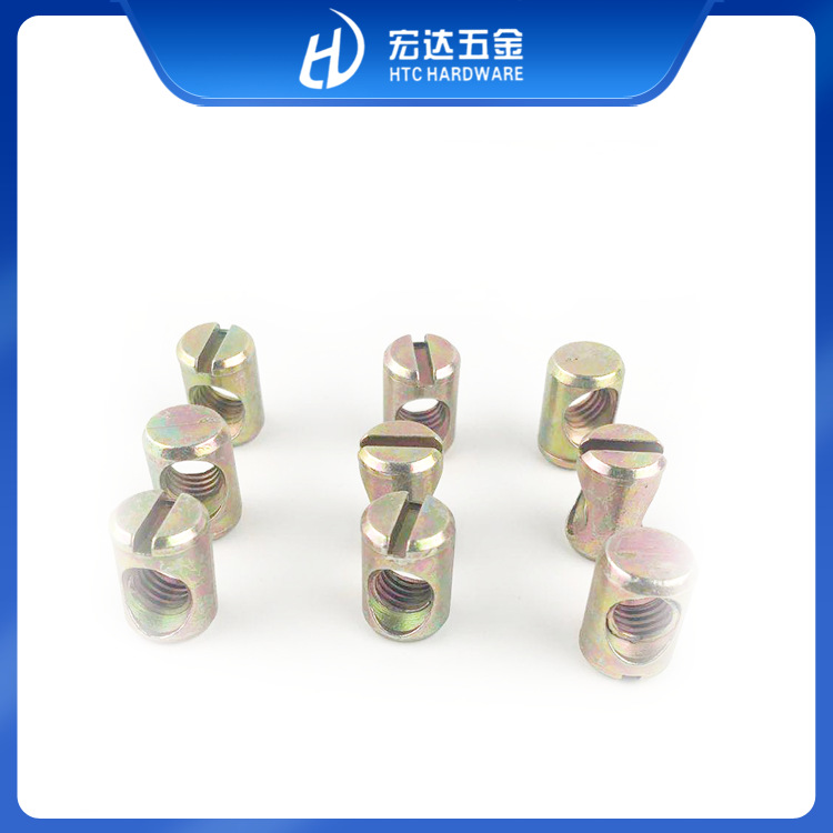 双孔一字锤子螺母锌合金横孔螺母家具五金连接件碳钢螺母铁螺母