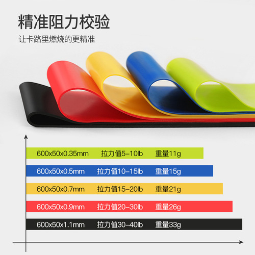 Latex Yoga Belt Stretch Belt Squat Men's and Women's Tension Belt Sports Strength Training Fitness Belt Resistance Band JSQC08