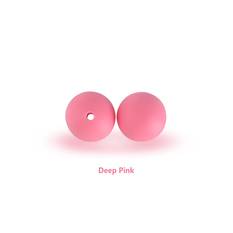 15mm cuentas de silicona molar juguete teether pulsera collar de cadena de chupete accesorios Amazon DIY accesorios de la joyería