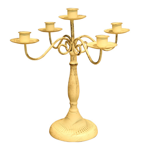 Nordic Iron Candle Holders, 3-Head and 5-Head Candle Holders, Household Dining Room Romantic Candlelight Dinner Atmosphere Decor, Wedding Prop