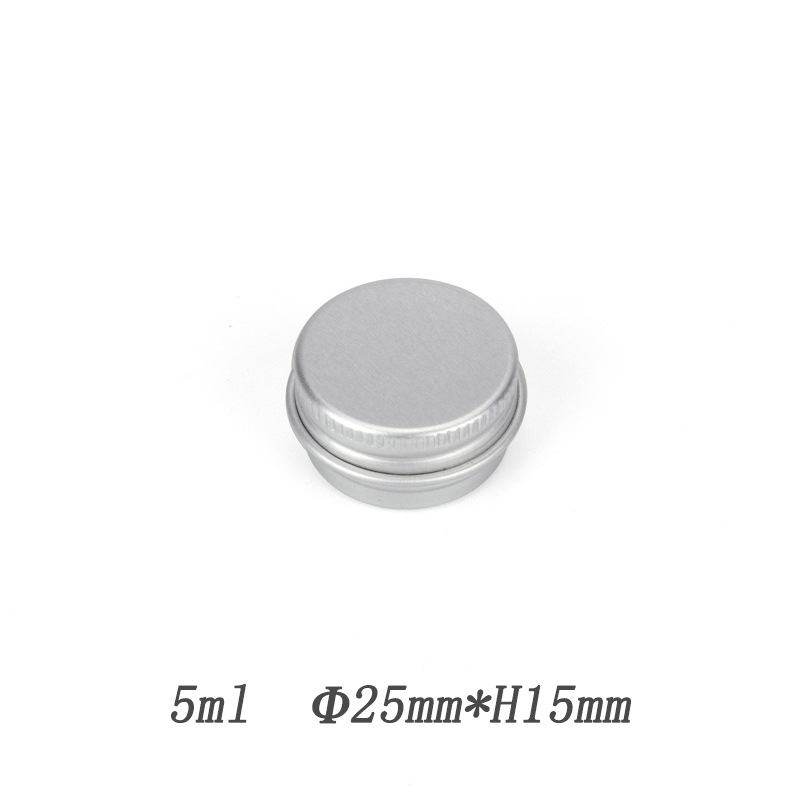 跨境专供5ml铝盒 紫草膏艾草膏迷你小铝罐 圆形金属铝盒现货批发