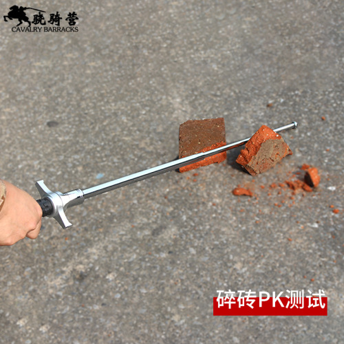 Solid three-section knife-throwing stick, anti-chopping telescopic swinging stick, self-defense, legal vehicle-mounted self-defense weapon, fighting supplies for men and women