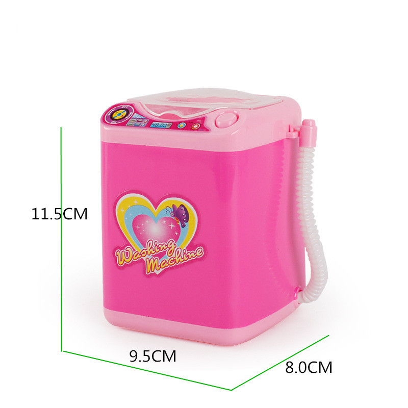Mini lavadora eléctrica simulada para niños de Amazon, cepillo de maquillaje, juguete de simulación para niñas para puestos de mercado y mercados nocturnos.