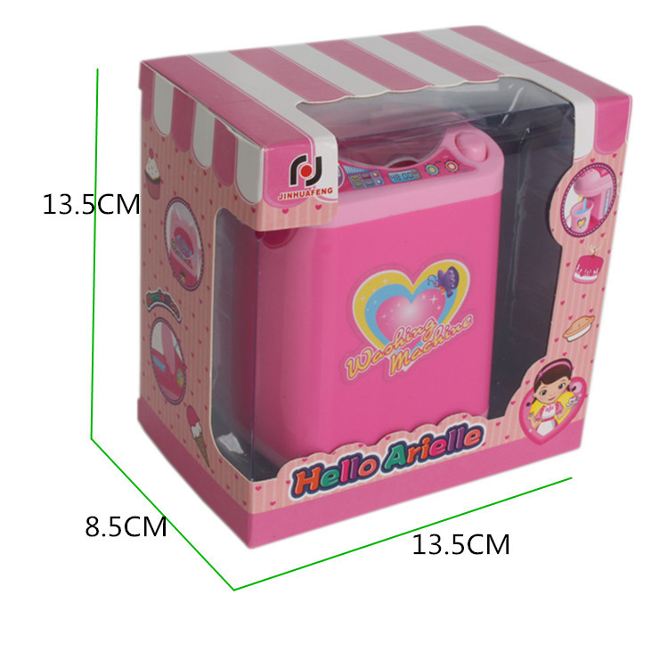 Mini lavadora eléctrica simulada para niños de Amazon, cepillo de maquillaje, juguete de simulación para niñas para puestos de mercado y mercados nocturnos.