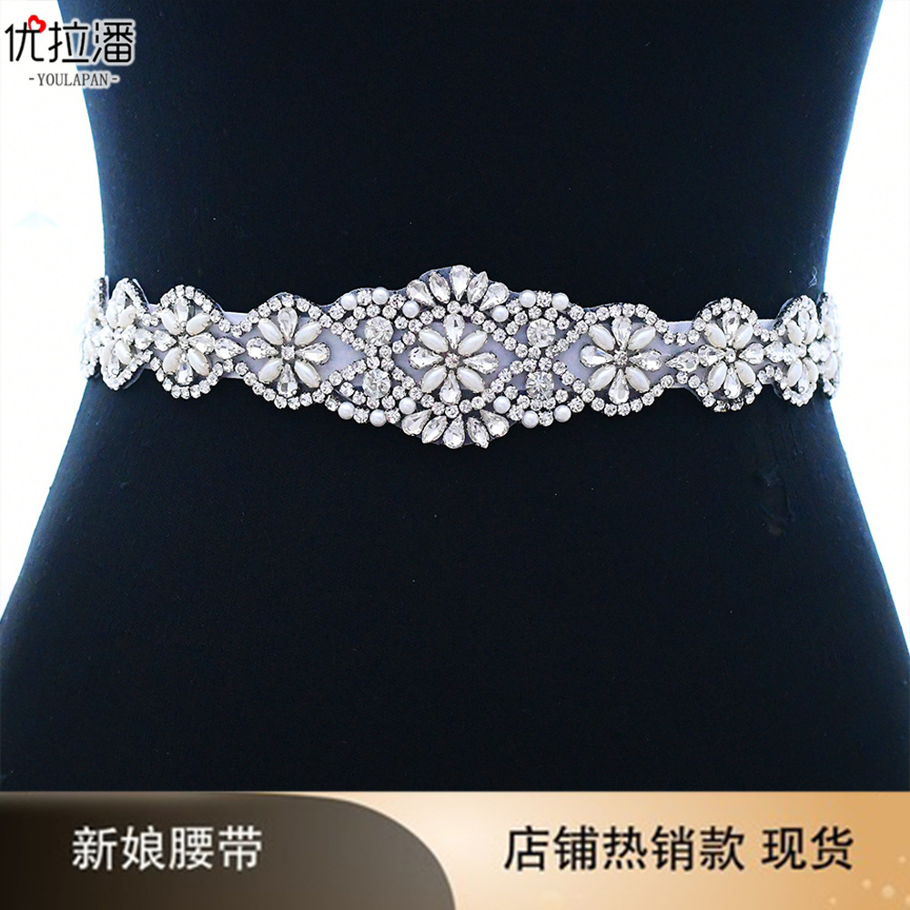Youlapan rhinestone cinturón decorativo vestido de novia faja AliExpress Venta caliente Fabricante en stock S161