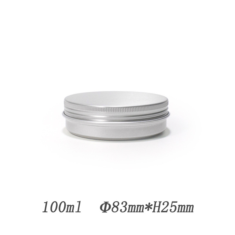 100ml铝盒现货 83*25mm螺纹饰品铝罐 食品糖果茶叶车蜡铝盒批发