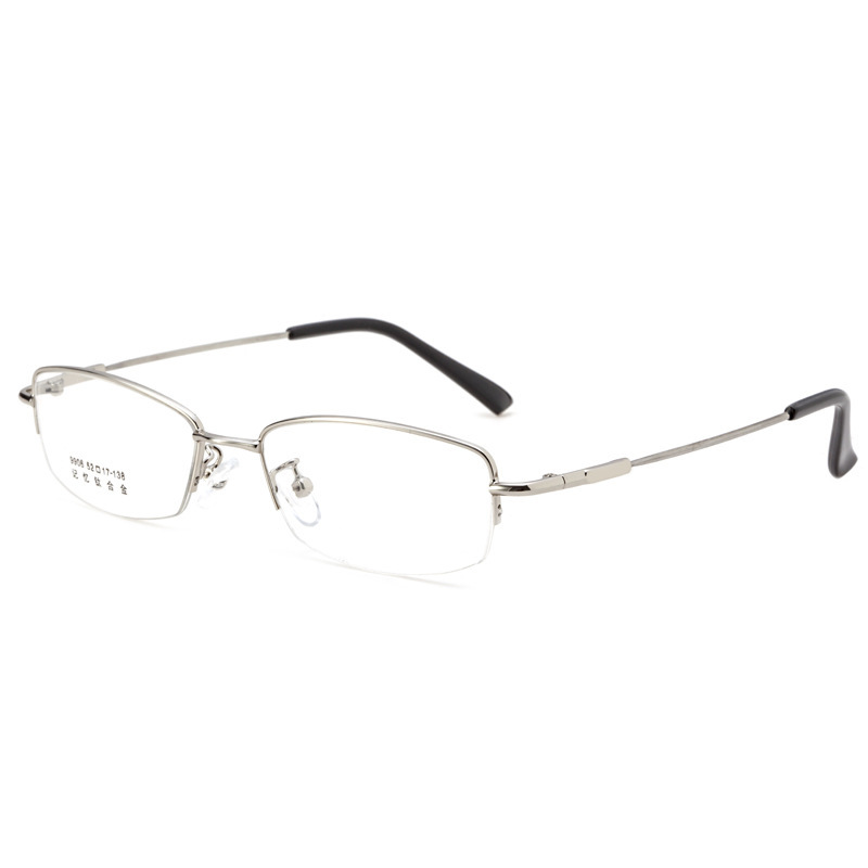 Factory Direct Selling Super Bullet Memory Titanic Myopia Glasses Half Frame Simple Men's Mergores Frame 9906