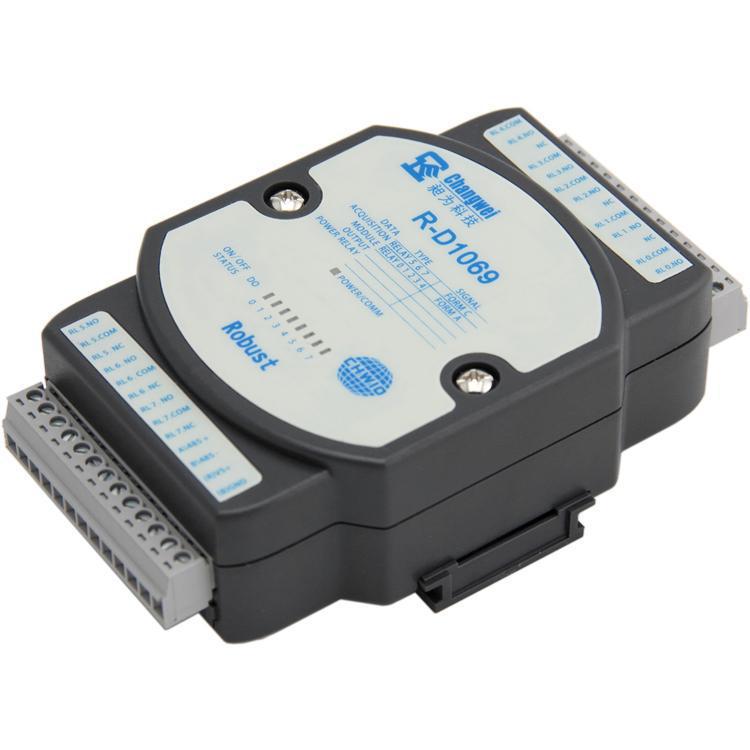 R-D1069 RS485串口控制继电器开关量信号 分布式IO数字量输出模块