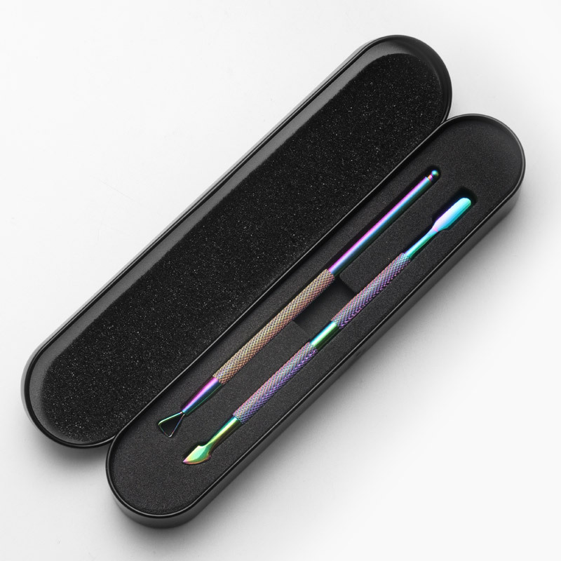 Negro caja de la pluma de acero de empuje