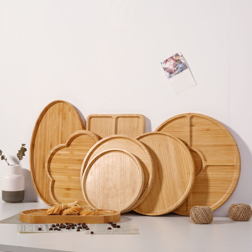 Cooking tea around the stove bamboo solid wood tea tray wholesale square bamboo wood tray tea set set Japanese tea tray customization
