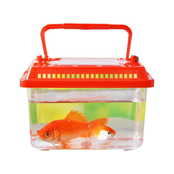 Transparent plastic ecological small fish tank Golden fish tank…