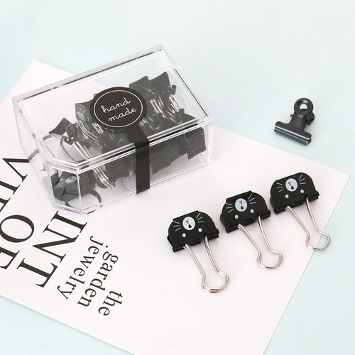 New long tail bill holder swallow tail phoenix tail clip mini metal black small bill holder office stationery factory wholesale
