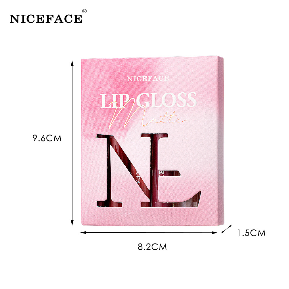 carina Niceface matte non stick cup set with enhancing liquid texture lip gloss_voghion.com