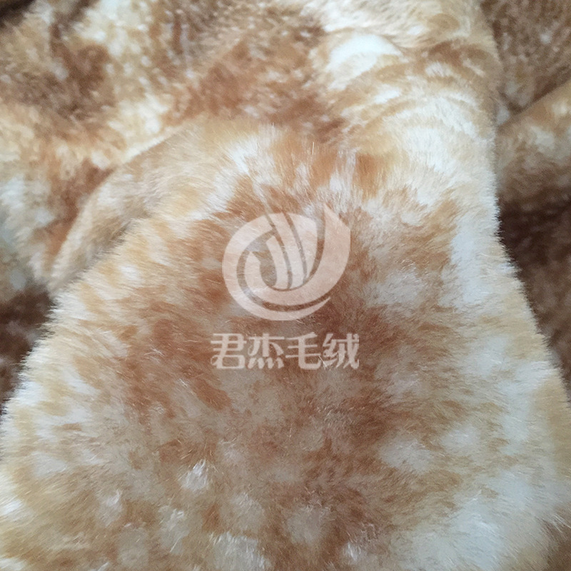 小鹿印花提花短毛绒仿兽毛大毛皮草时装鞋帽玩具箱包服装工艺礼品