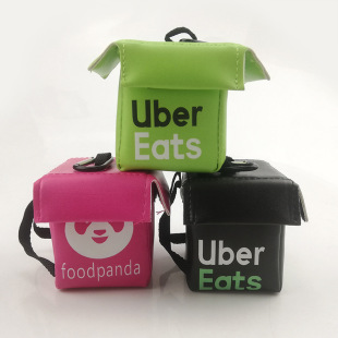 foodpanda Coin Purse Takeaway Bag Takeaway Delivery Bag Creative pu Small Wallet Mini Takeaway Box Small Gift