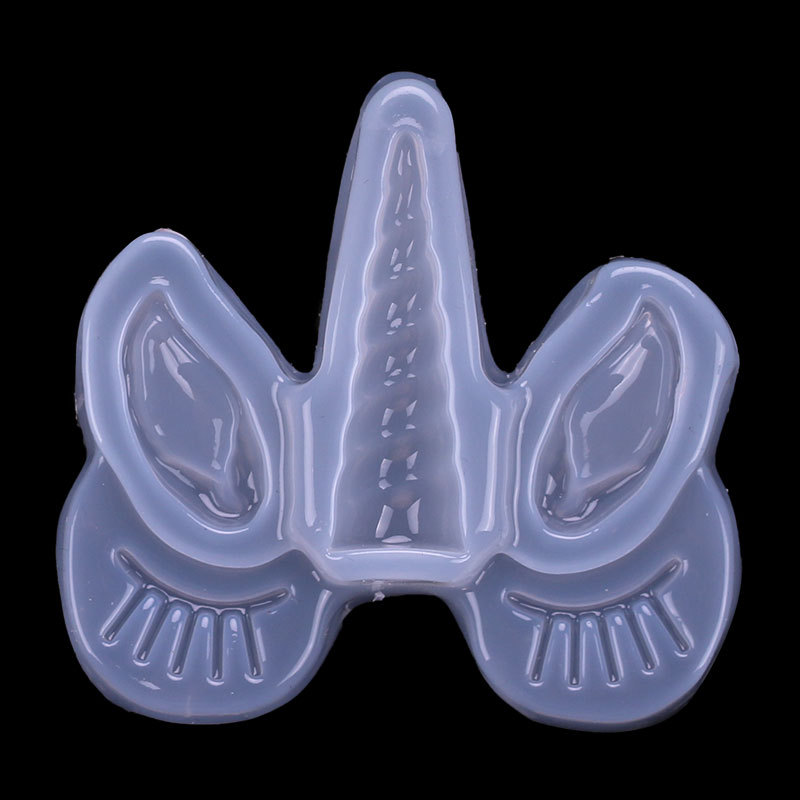 Espejo ratón unicornio forma epoxi molde de silicona creativo DIY teléfono móvil Shell parche llavero accesorios Decoración
