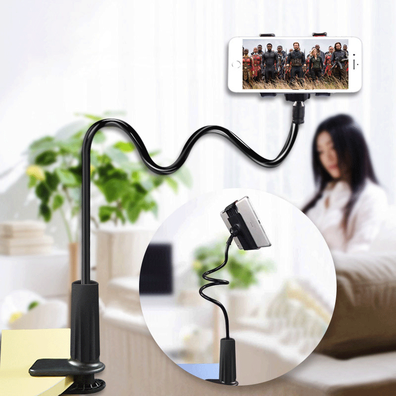 Mobile Phone Lazy Holder Bedside Tv Live Broadcast Tablet Double Chuck Spiral Base Desktop Mobile Phone Holder