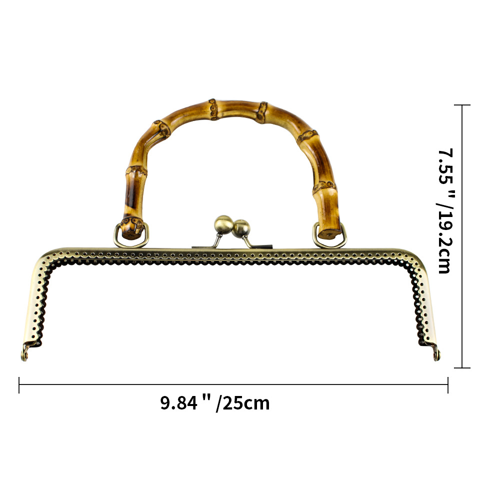 Especial 25cm cuadrado de encaje brillante de bambú marrón brazalete de bambú real brazalete de bambú oro