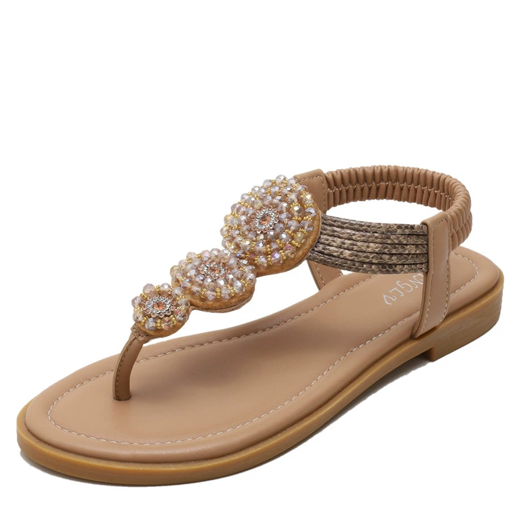 Summer sandals, beach footwear, European style, plus size, boho style