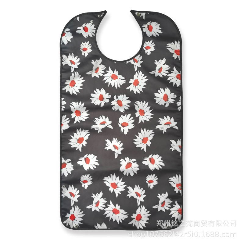 Suministro transfronterizo babero de ancianos babero de alimentación de doble capa a prueba de agua fabricante de impresión en stock