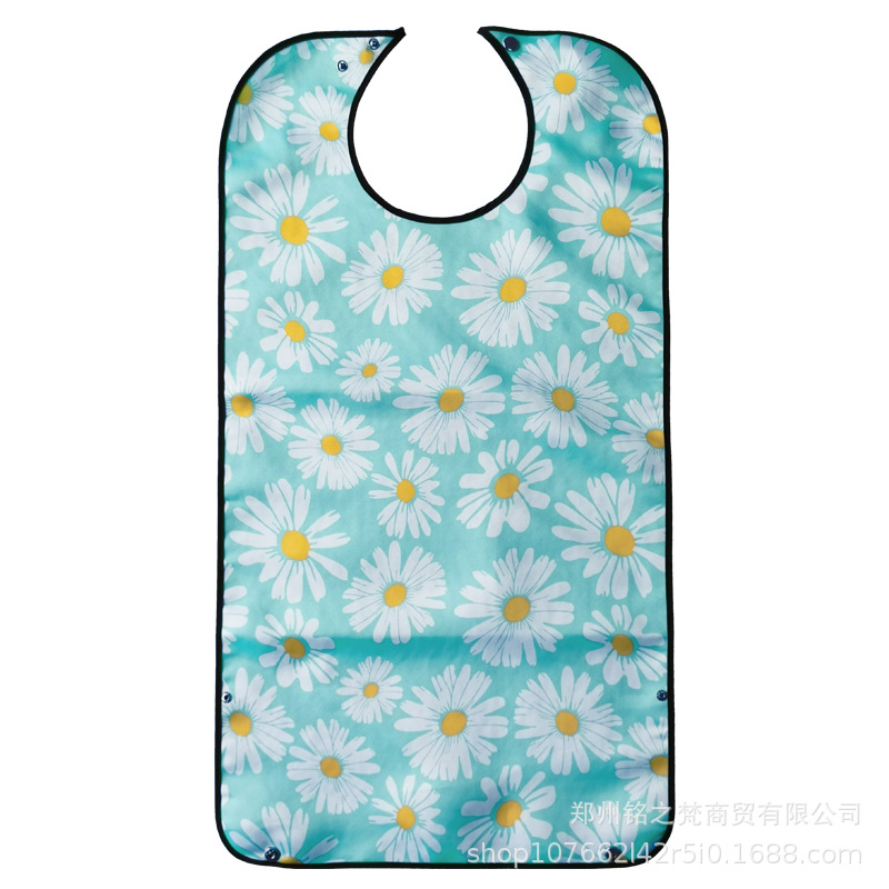 Suministro transfronterizo babero de ancianos babero de alimentación de doble capa a prueba de agua fabricante de impresión en stock