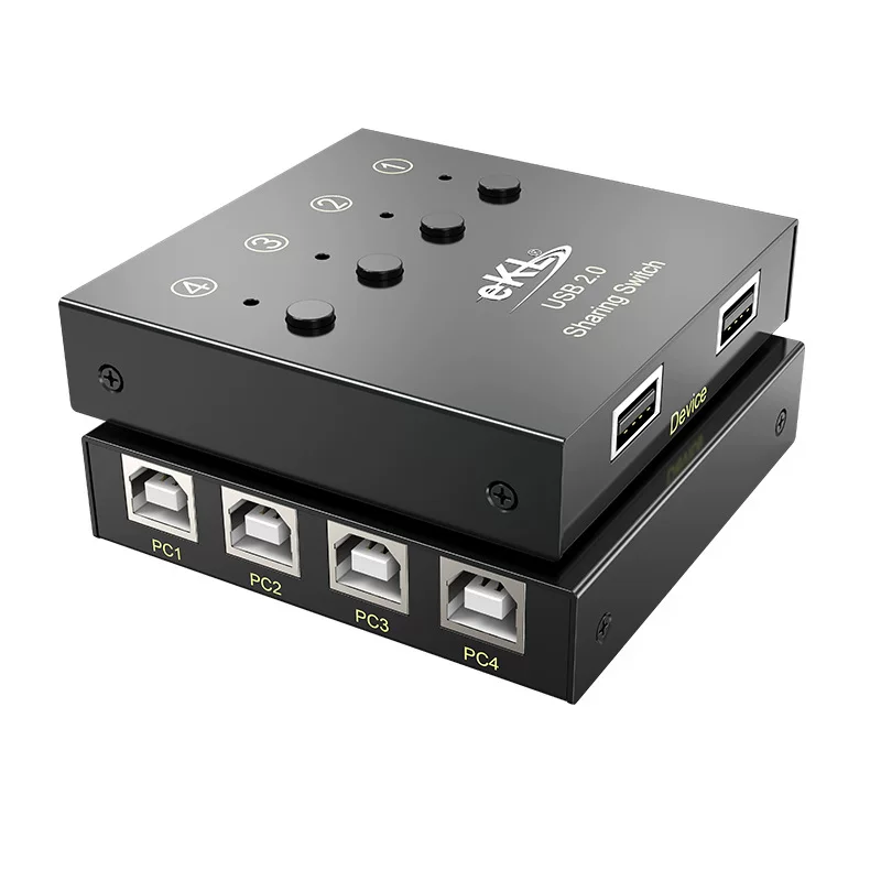 eKL 04U USB-хаб принтера 4-порта автоматическое совместное использование нескольких компьютеров 4-в-1/2-выхода переключатель