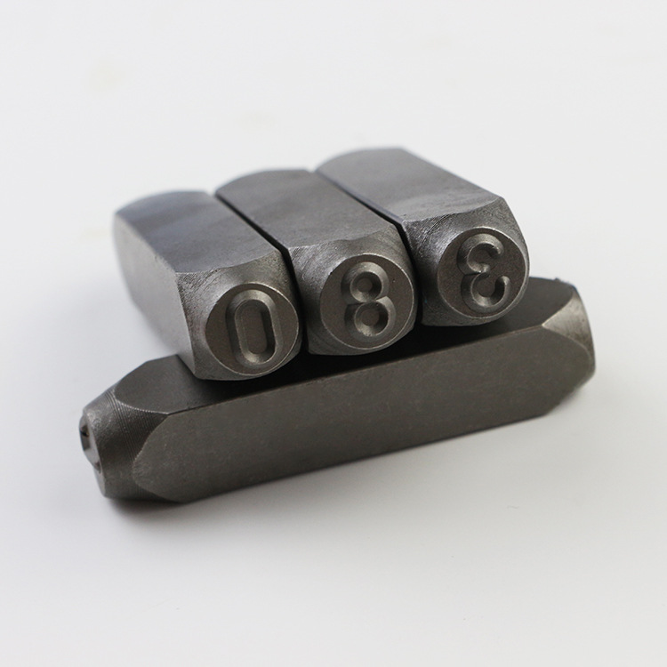 Suministro 9 Unid digital punzonado cuero acero sello acero punzón DIY cuero talla herramienta digital carta impresión punzón