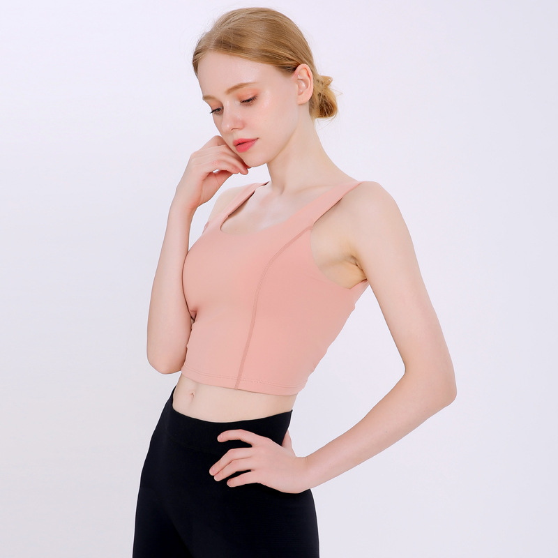 2020 nuevo estilo coreano yoga chaleco deportivo belleza de las mujeres espalda envuelta en el pecho a prueba de golpes de secado rápido Honda Pilates barra elástica alta