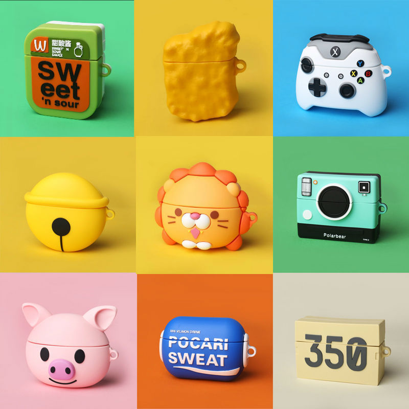 Cartoon AirPods Pro3 protective cover for Apple 1/2 generation wireless Bluetooth headset soft shell lovers personality