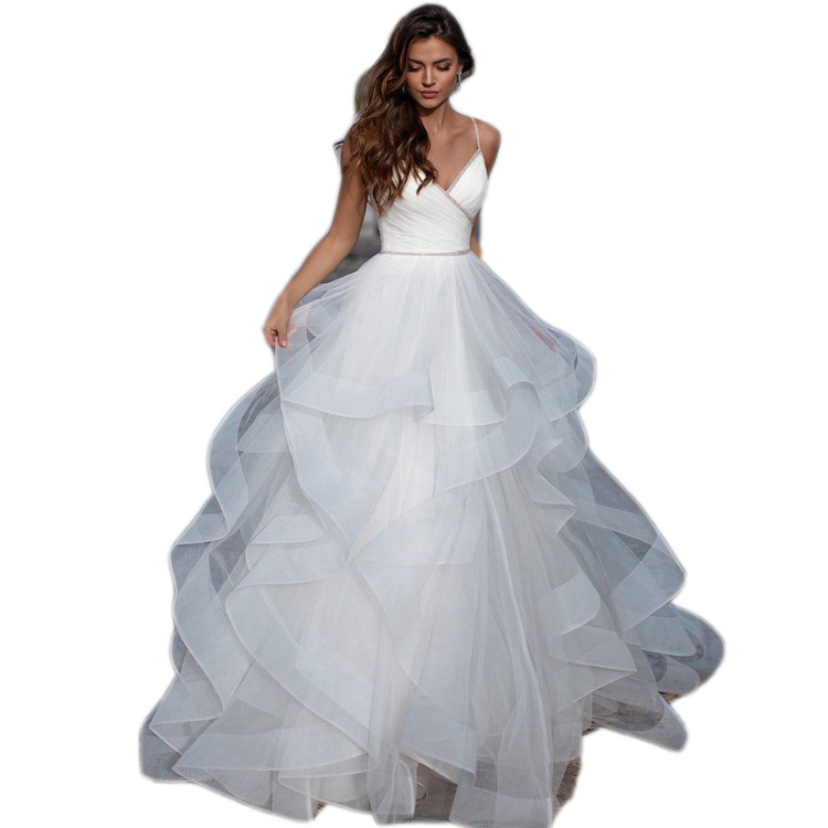Floating Gauze Wedding Dress 2025 New Spring Bridal Tube Top Waist Palace Dreamy Slim Floor-Length Wedding Dress