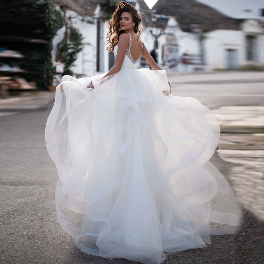 Floating Gauze Wedding Dress 2025 New Spring Bridal Tube Top Waist Palace Dreamy Slim Floor-Length Wedding Dress